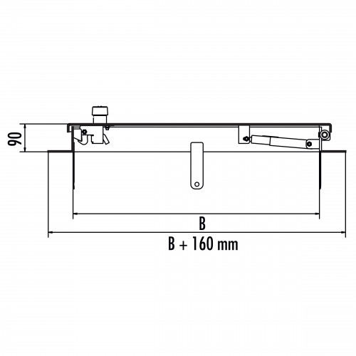 Hailo Schachtabdeckung HS7 Edelstahl 4mm begehbar, tagwasserdicht mit Verschluss versenkt 1200x1200mm