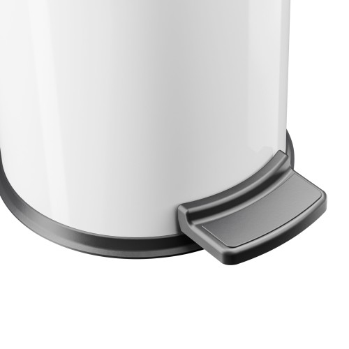 Hailo Solid S Kosmetik-Mülleimer weiß mit verzinktem Inneneimer
