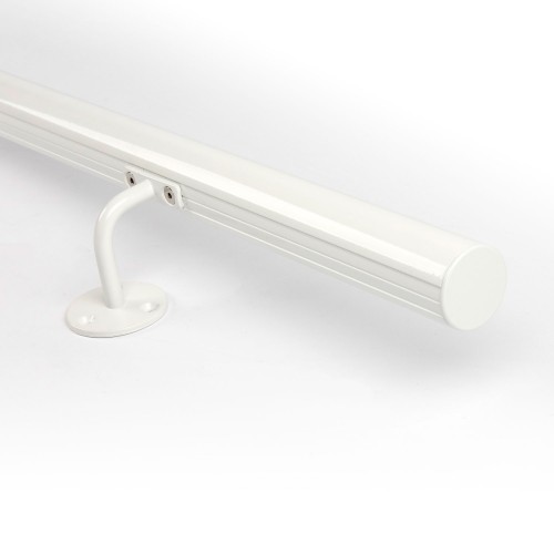 Dolle Handlaufset zur Wandmontage 1,5m Aluminium weiß, rund