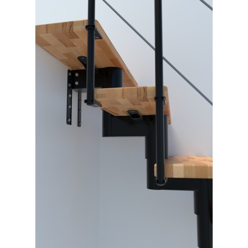 Minka Mittelholmtreppe Comfort Top 37 - 312cm Geschosshöhe Buche Schwarz