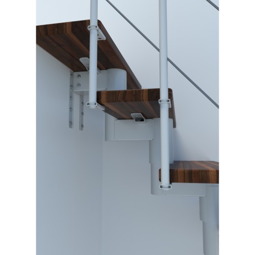 Minka Mittelholmtreppe Comfort Top 37 - 312cm Geschosshöhe Walnuss Weiß