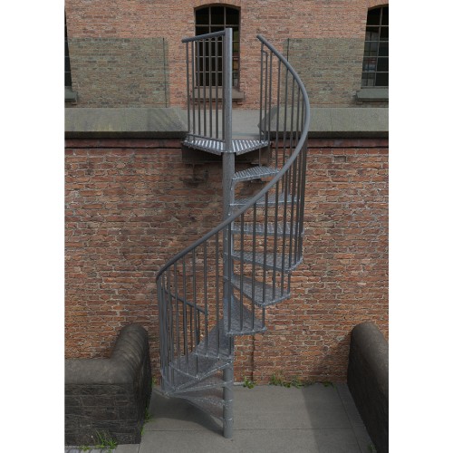 Minka Außenspindeltreppe Rondo Zink Smart 38 - 305,5cm Geschosshöhe