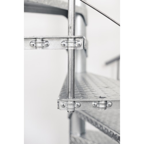 Minka Außenspindeltreppe Spino Zink Smart 38 - 305,5cm Geschosshöhe