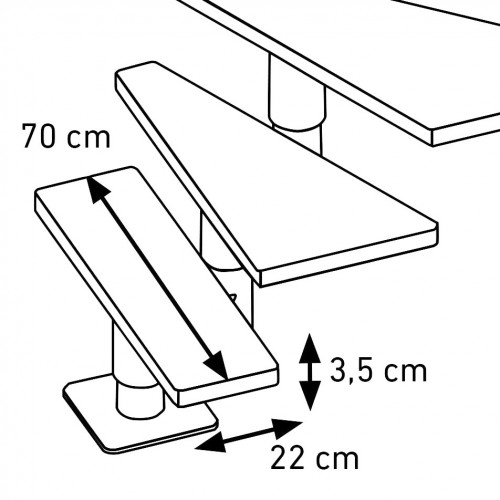 Dolle Mittelholmtreppe Boston 228-300cm Geschosshöhe in Buche oder Eiche