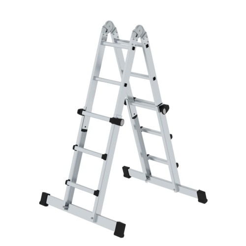 MUNK Teleskopleiter mit Traverse 4x3 Sprossen