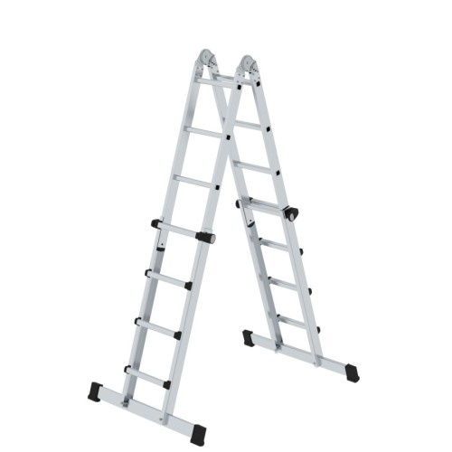MUNK Teleskopleiter mit Traverse 4x4 Sprossen