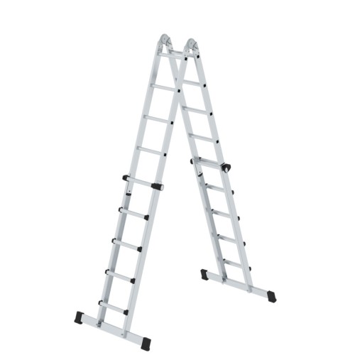 MUNK Teleskopleiter mit Traverse 4x5 Sprossen