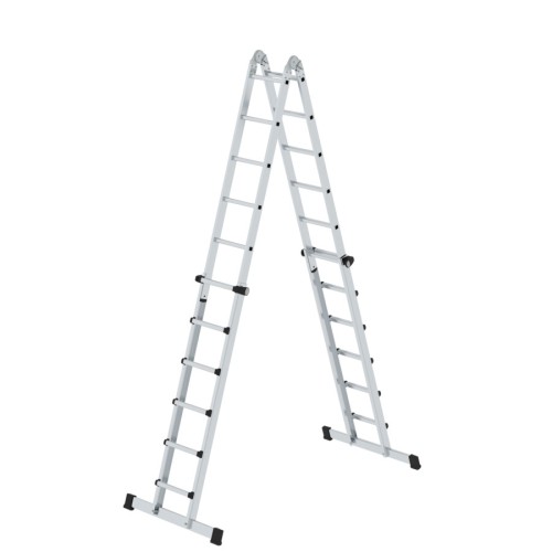 MUNK Teleskopleiter mit Traverse 4x6 Sprossen