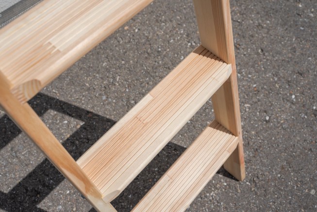 MUNK Holz Stufen-Anlegeleiter