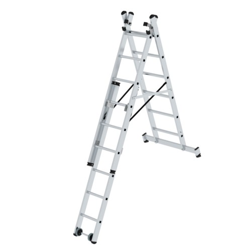 MUNK Mehrzweckleiter mit Nivello® Traverse 3x6 Sprossen