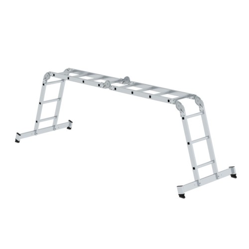MUNK Vielzweckleiter mit Nivello® Traverse 2x3 + 2x4 Sprossen