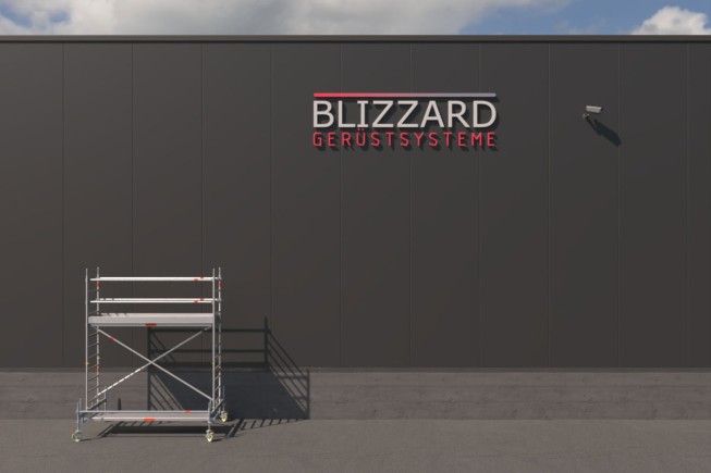ROLLE Fahrbare Arbeitsbühne Rollgerüst Blizzard Gerüstsysteme 2,85x0,75m Typ 4601 AH 4,76m