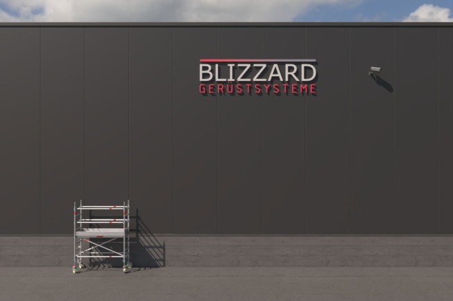 ROLLE Fahrbare Arbeitsbühne Rollgerüst Blizzard Gerüstsysteme 1,80x0,75m Typ 4603 AH 3,61m