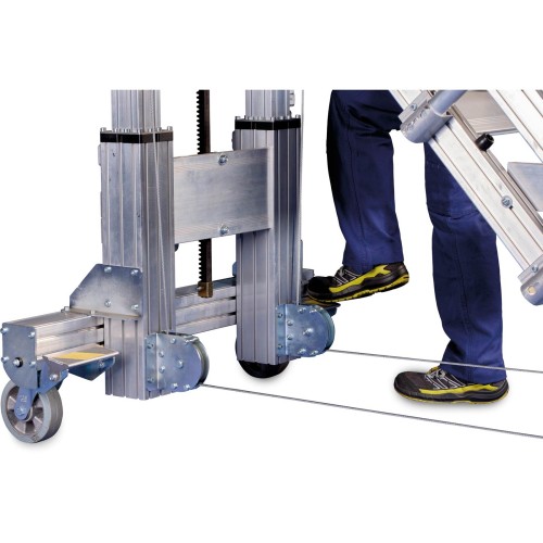 Zarges Plattformtreppe höhenverstellbar und fahrbar Plattformhöhe 1.900-2.900mm Stufenbreite 800mm Outdoor