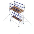 ASC Rollgerüst AGS Pro 305x75cm mit Holz-Plattformen und doppelseitigem Geländer 5,3m Arbeitshöhe-small