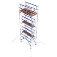 ASC Rollgerüst AGS Pro 190x135cm mit Holz-Plattformen und doppelseitigem Geländer 8,3m Arbeitshöhe ASC Rollgerüst AGS Pro 190x135cm mit Holz-Plattformen und doppelseitigem Geländer 8,3m Arbeitshöhe-small
