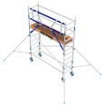 ASC Rollgerüst AGS Pro 190x75cm mit Holz-Plattformen und einseitigem Geländer 4,3m Arbeitshöhe-small