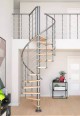 Dolle Spindeltreppe Oslo Ø120-160cm mit 252-368cm Geschosshöhe inklusive Geländer-small