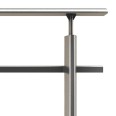 Dolle Brüstungsgeländer zur Bodenmontage Aluminium natur Stäbe, Pfosten und Handlauf tropfenförmig-small