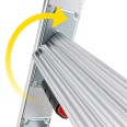 Hailo Sprossenschiebeleiter Pro mit innovativen 3 Dreh-Stufen mit großer Standfläche-small