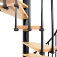 Minka Spindeltreppe Berlin in schwarz mit Buchenstufen bis 309cm Geschosshöhe Ø140cm Minka Spindeltreppe Berlin in schwarz mit Buchenstufen bis 309cm Geschosshöhe Ø140cm-small