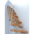 Minka Mittelholmtreppe Quatro 38 - 298cm Geschosshöhe Buche Weiß Minka Mittelholmtreppe Quatro 38 - 298cm Geschosshöhe Buche Weiß-small