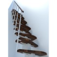 Minka Mittelholmtreppe Quatro 38 - 298cm Geschosshöhe Walnuss Weiß Minka Mittelholmtreppe Quatro 38 - 298cm Geschosshöhe Walnuss Weiß-small