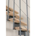 Minka Mittelholmtreppe Style 35 - 304cm Geschosshöhe Walnuss Weiß Minka Mittelholmtreppe Style 35 - 304cm Geschosshöhe Walnuss Weiß-small
