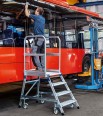 Zarges Podestleiter fahrbar einseitig begehbar Zarges Podestleiter fahrbar einseitig begehbar-small