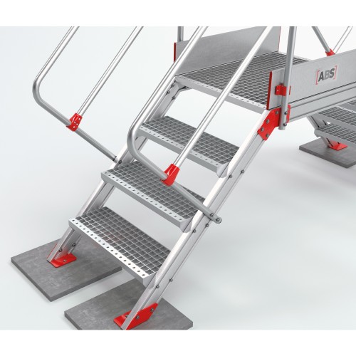 ABS Überstieg mit 400-1600mm Höhe & 600-1000mm Podest Länge