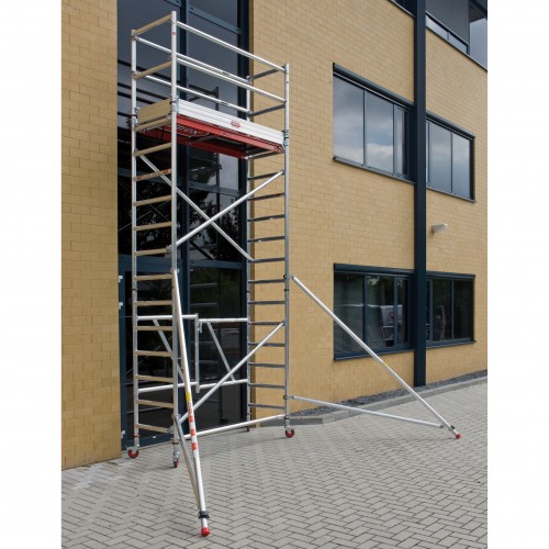 Altrex Klappgerüst RS Tower 54 Aluminium Holz-Plattform 0,75x1,85m mit Safe-Quick 4,8m AH