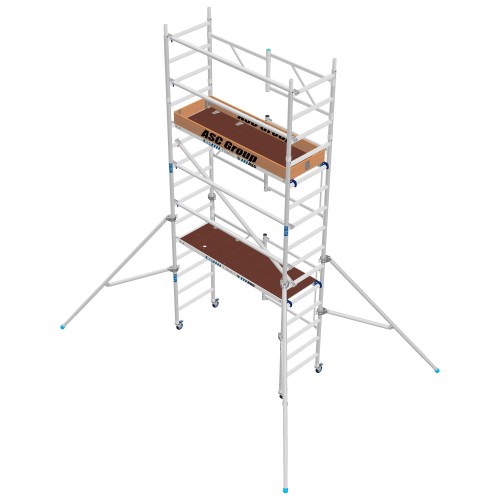 ASC Zimmerfahrgerüst 190x75cm mit Standardkupplung 5,70m Arbeitshöhe