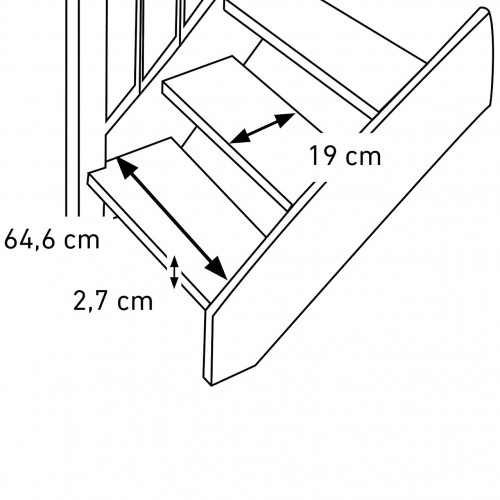 Dolle Raumspartreppe Brest bis 320cm Geschosshöhe 1/4-gewendelt unten rechts in Eiche unbehandelt inklusive Geländer