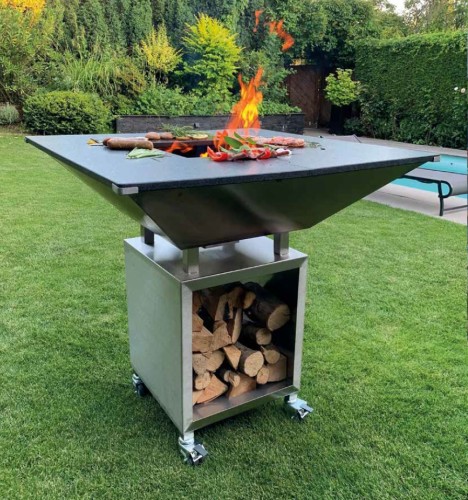 Eichenwald Edelstahl Grill mit Granitauflage