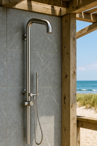 Eichenwald Modell 70 Gartendusche Sylt Wandmontiert