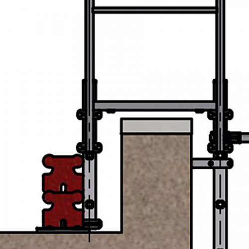 Hailo Flachdach-Ballastgewicht für Steigleitern aus Stahl und Edelstahl