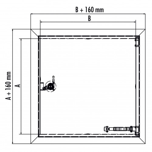 Hailo Schachtabdeckung HS7 Edelstahl 4mm begehbar, tagwasserdicht mit Notentriegelung 600x600mm