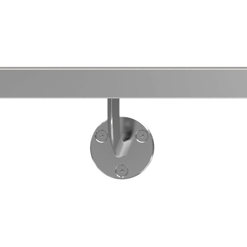 Dolle Handlaufset zur Wandmontage 1,5m Aluminium dark grey, rechteckig