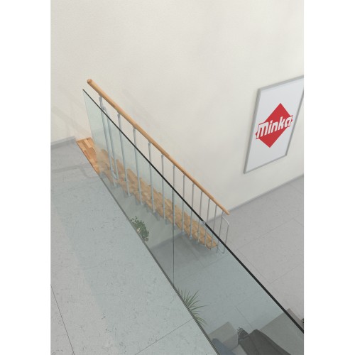 Minka Mittelholmtreppe Joker 35 - 304cm Geschosshöhe Buche Weiß
