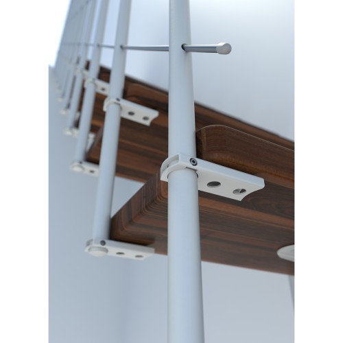 Minka Mittelholmtreppe Comfort Top 37 - 312cm Geschosshöhe Walnuss Weiß