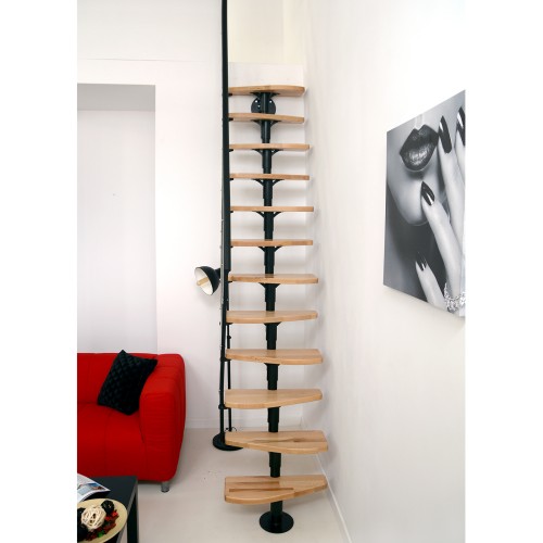 Minka Mittelholmtreppe Nizza 35 - 293,8cm Geschosshöhe Buche Schwarz