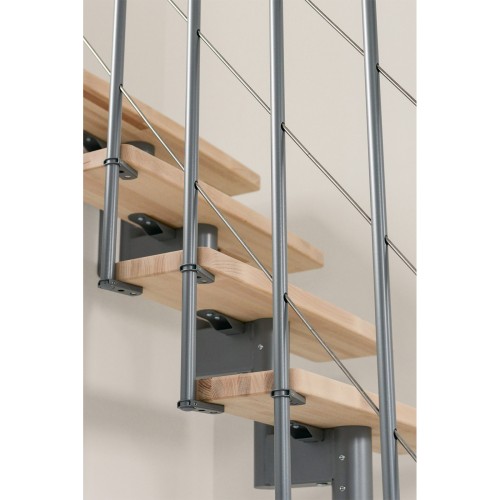 Minka Mittelholmtreppe Style 35 - 304cm Geschosshöhe Buche Schwarz