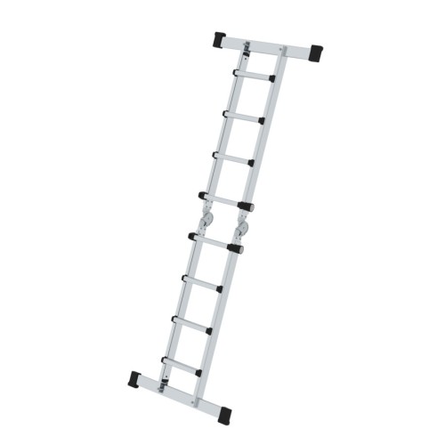 MUNK Teleskopleiter mit Traverse 4x4 Sprossen