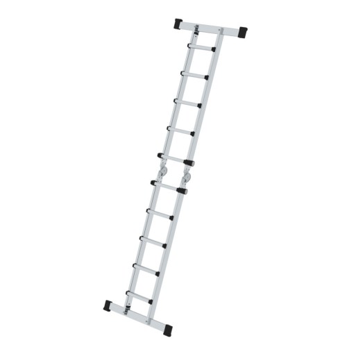 MUNK Teleskopleiter mit Traverse 4x5 Sprossen