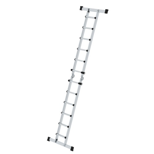 MUNK Teleskopleiter mit Traverse 4x6 Sprossen
