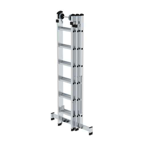 MUNK Mehrzweckleiter mit Nivello® Traverse 3x6 Sprossen