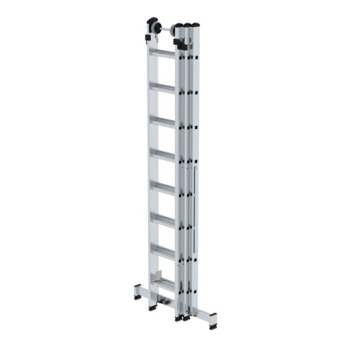 MUNK Mehrzweckleiter mit Nivello® Traverse 3x8 Sprossen