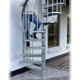 Dolle Aussentreppe Gardenspin 307,5-352,5cm Geschosshöhe 14 Stufen Metall gelocht Aussen-Ø155cm-small
