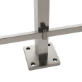 Dolle Brüstungsgeländer zur Bodenmontage Aluminium natur Stäbe, Pfosten und Handlauf rechteckig-small