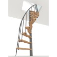 Minka Spindeltreppe Suono Smart 38 - 305,5cm Geschosshöhe Buche Grau für 120x68cm Deckenöffnung Minka Spindeltreppe Suono Smart 38 - 305,5cm Geschosshöhe Buche Grau für 120x68cm Deckenöffnung-small